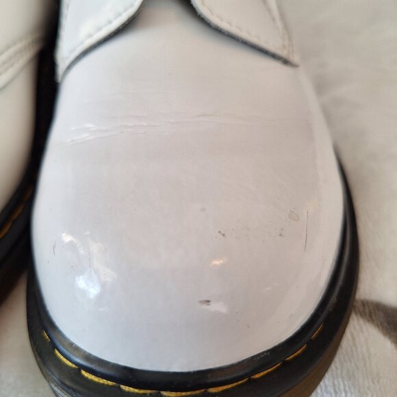 Dr. Martens 1460 Y Combat Boots Unisex Kids White Side Zip Size M5/6L - Picture 5 of 13